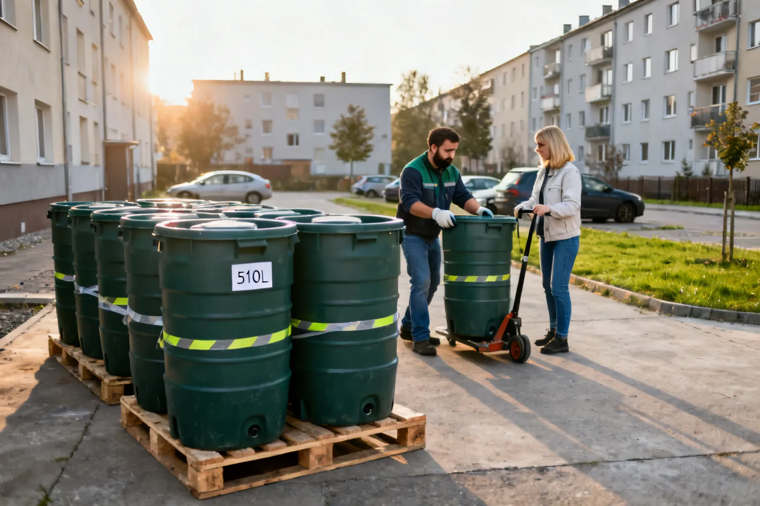 Zbiorniki na deszczówkę Opoczno 2026 — 108 mieszkańcom przekazano 510‑litrowe pojemniki