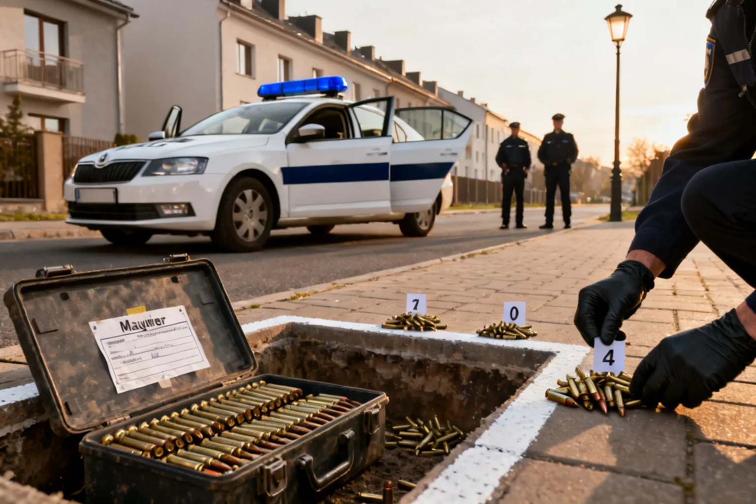 351 naboi Mausera znaleziono w Anielinie — policja zabezpieczyła znalezisko