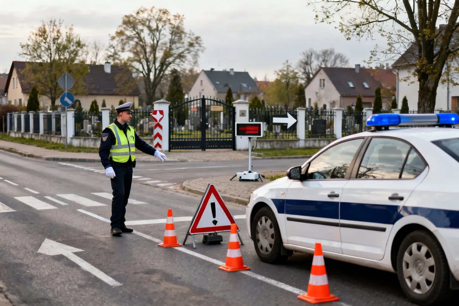 Czasowe zmiany ruchu wokół cmentarzy w powiecie opoczyńskim
