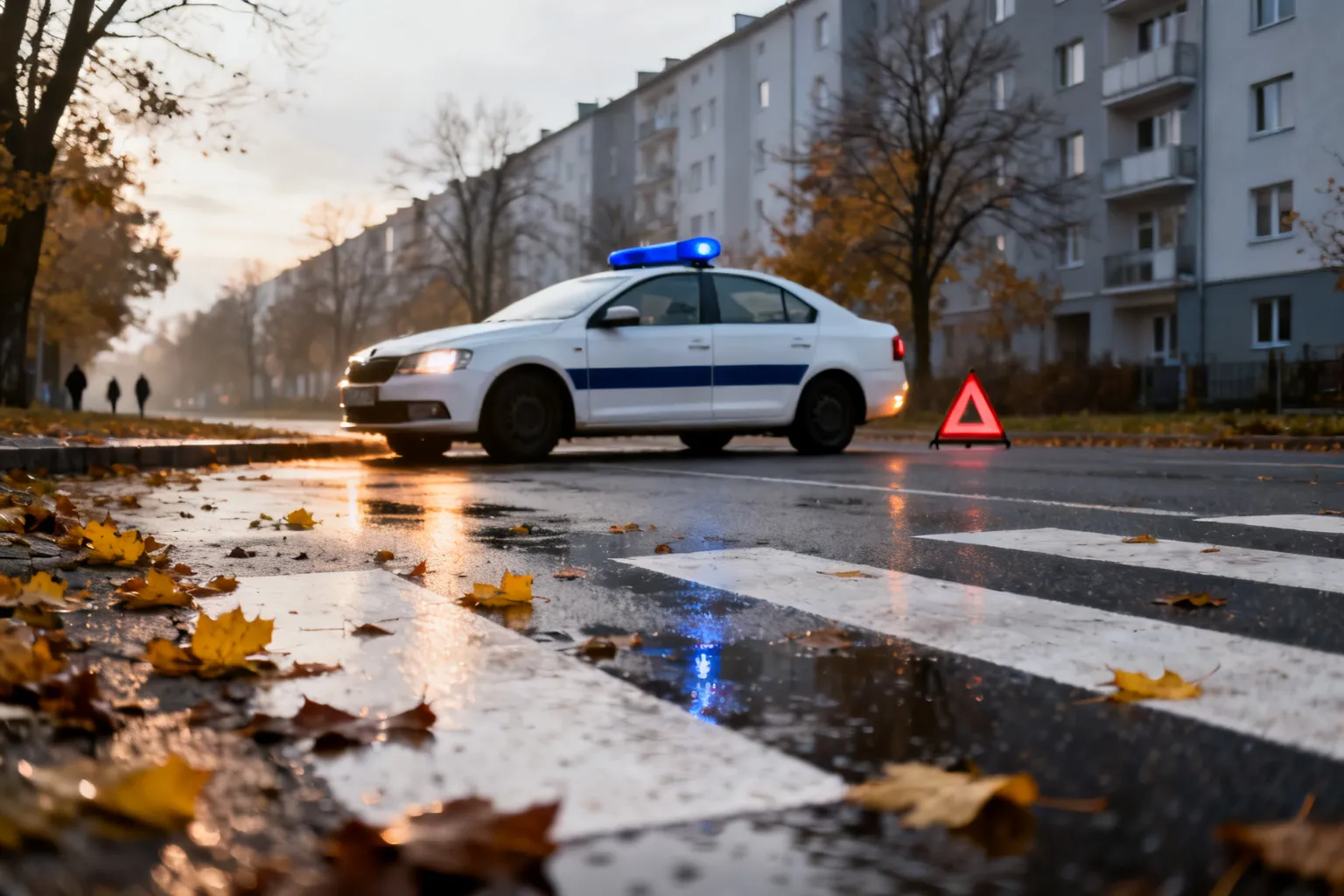 Jesień na drogach w Opocznie — apel o ostrożność