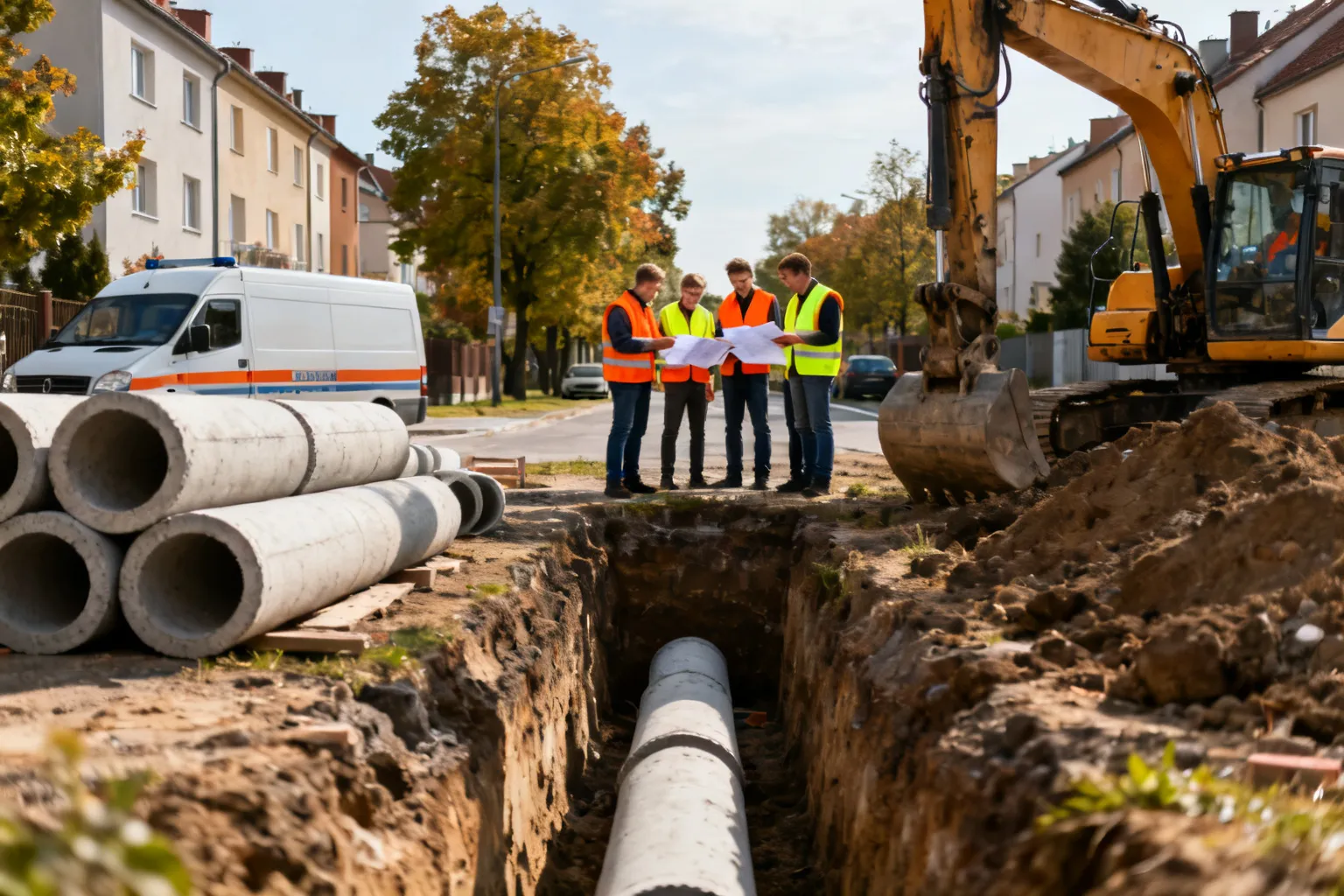 Budowa kanalizacji Adamów Opoczno — ruszył Etap I