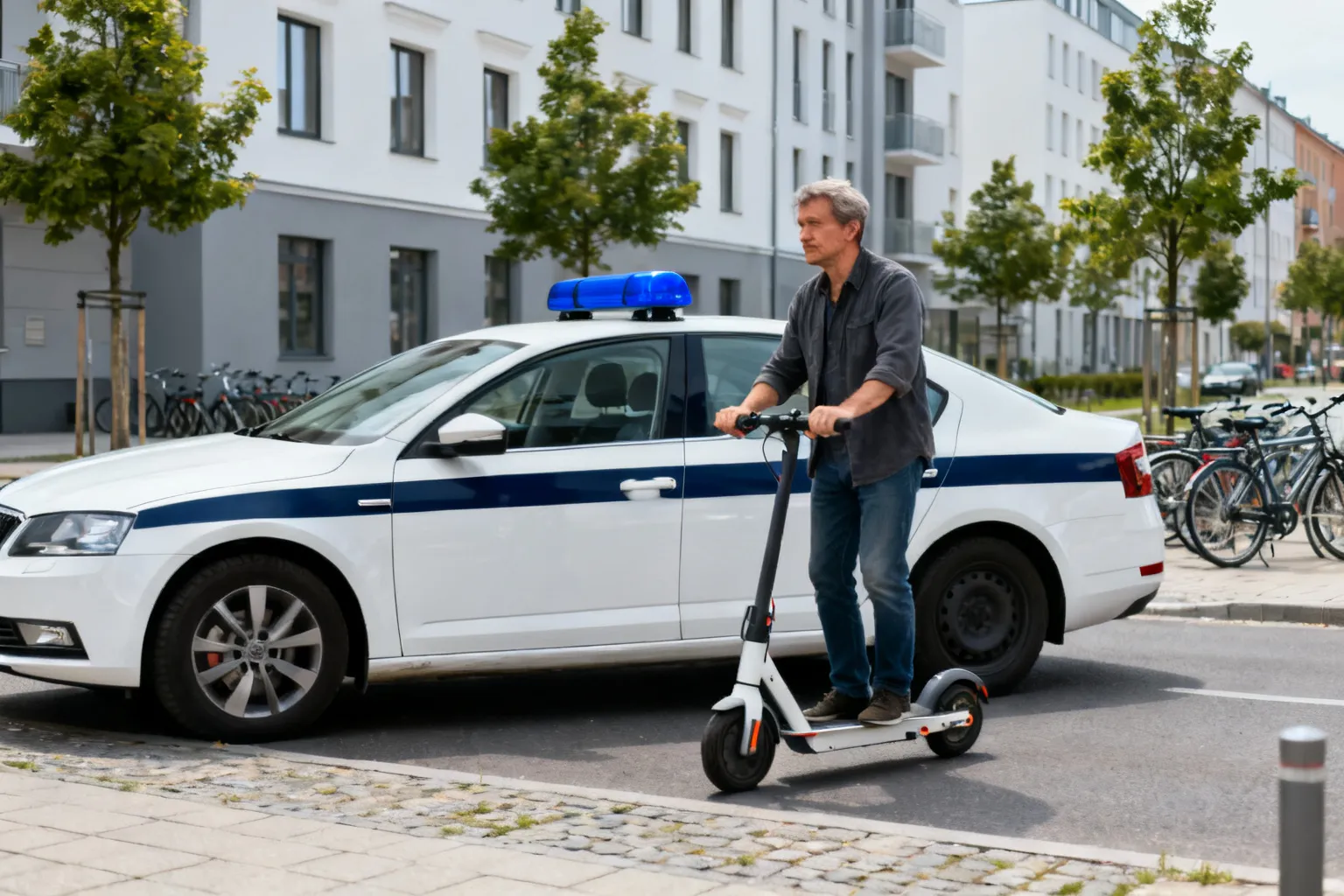 Nietrzeźwy 44-latek na hulajnodze. Mandat 2500 zł