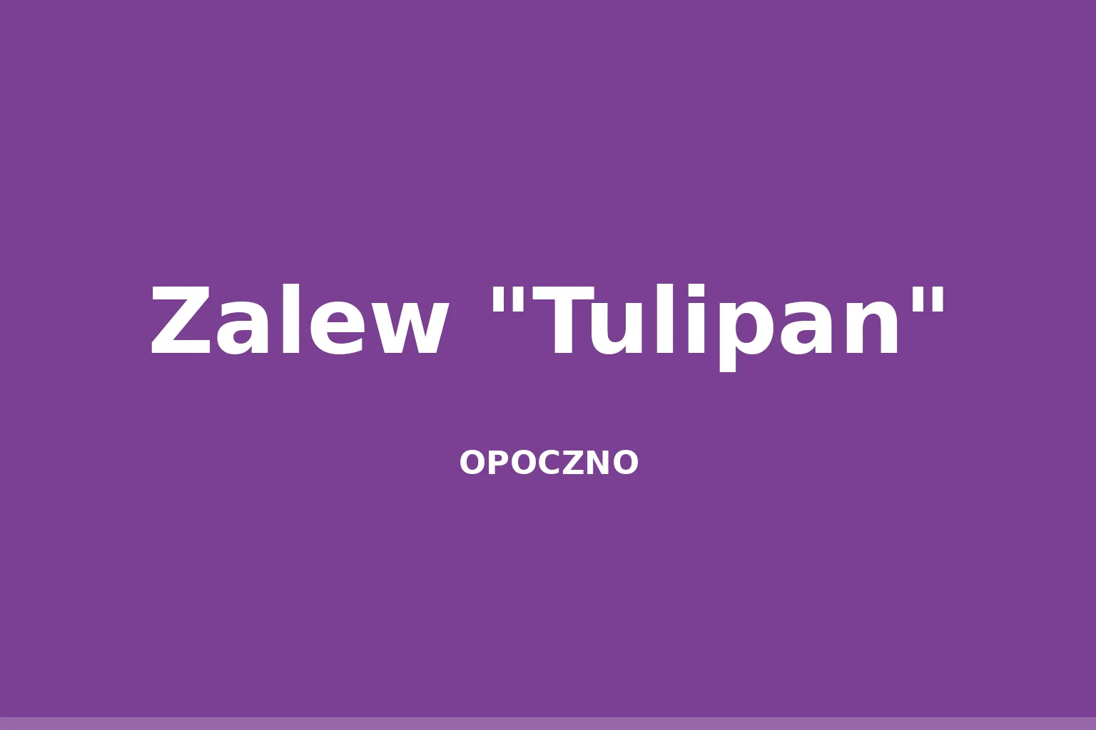 Zalew "Tulipan"