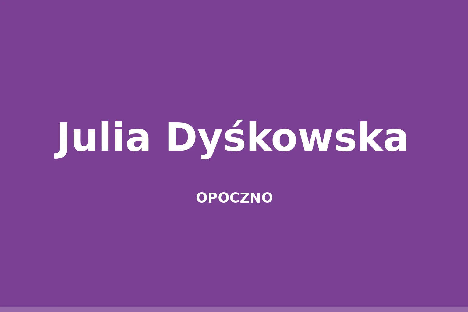 Julia Dyśkowska