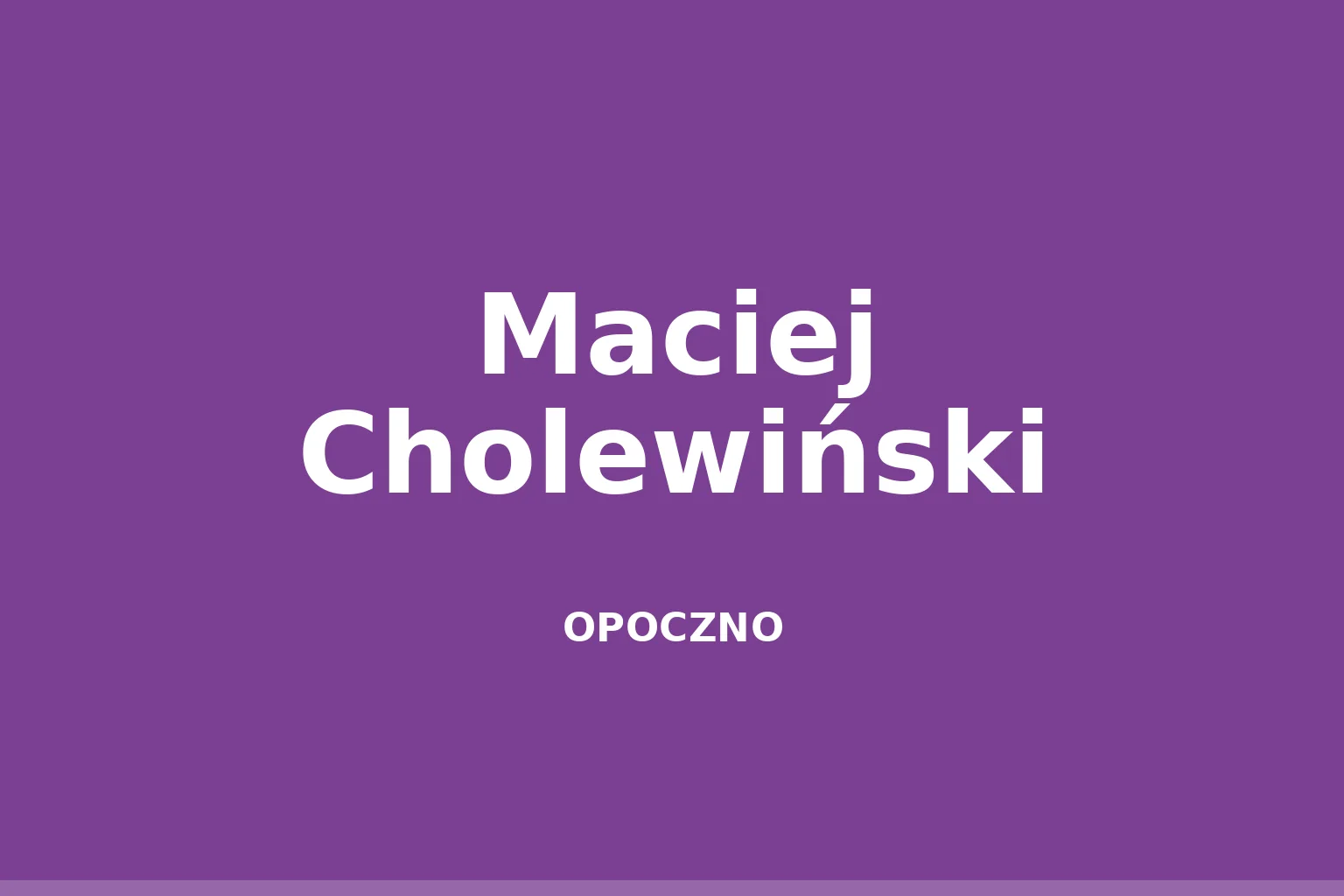 Maciej Cholewiński