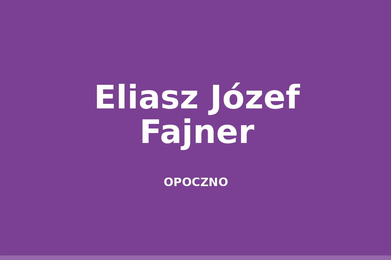 Eliasz Józef Fajner