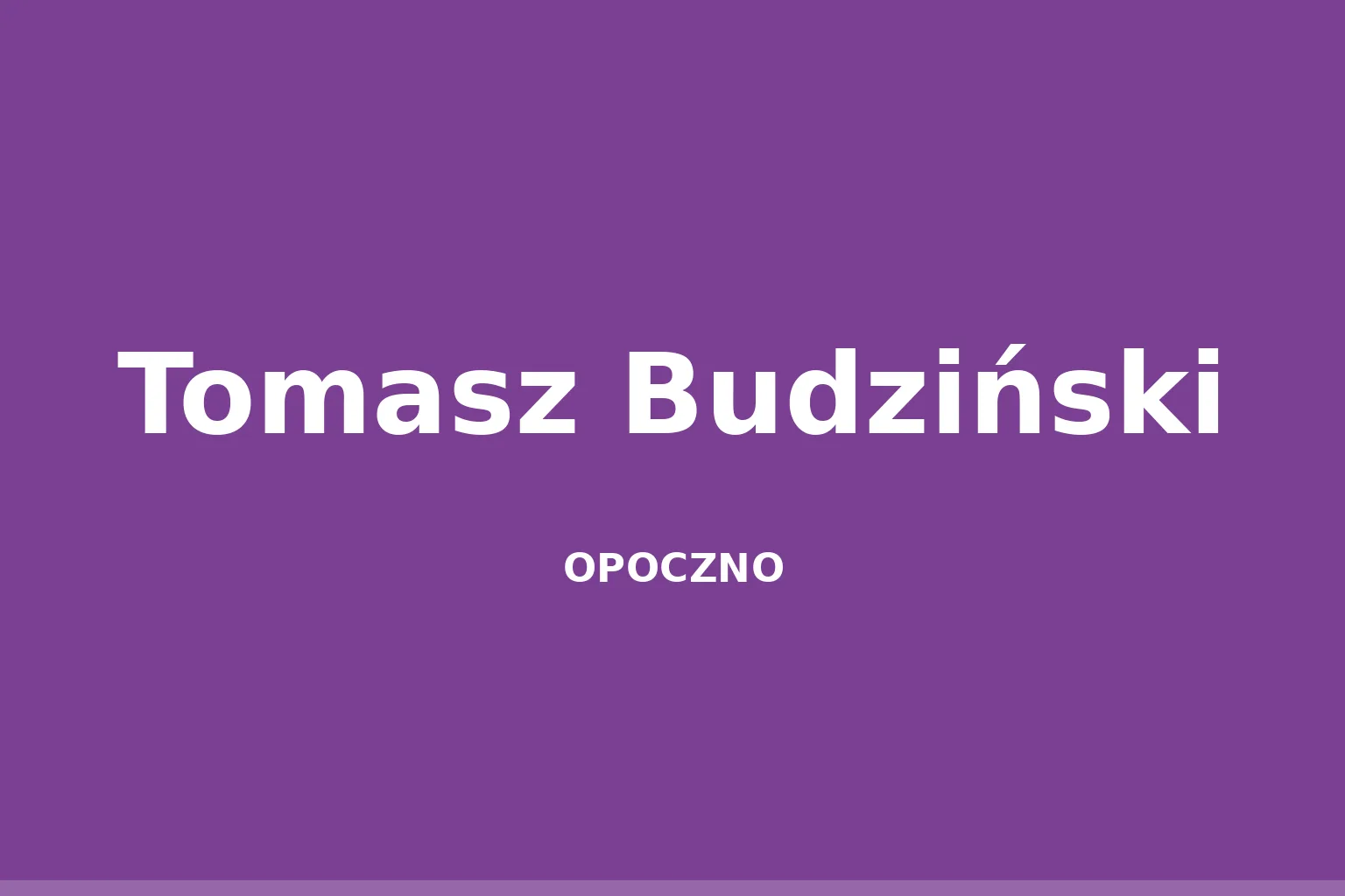 Tomasz Budziński